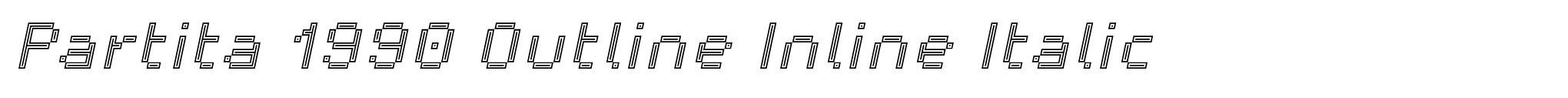 Partita 1990 Outline Inline Italic image
